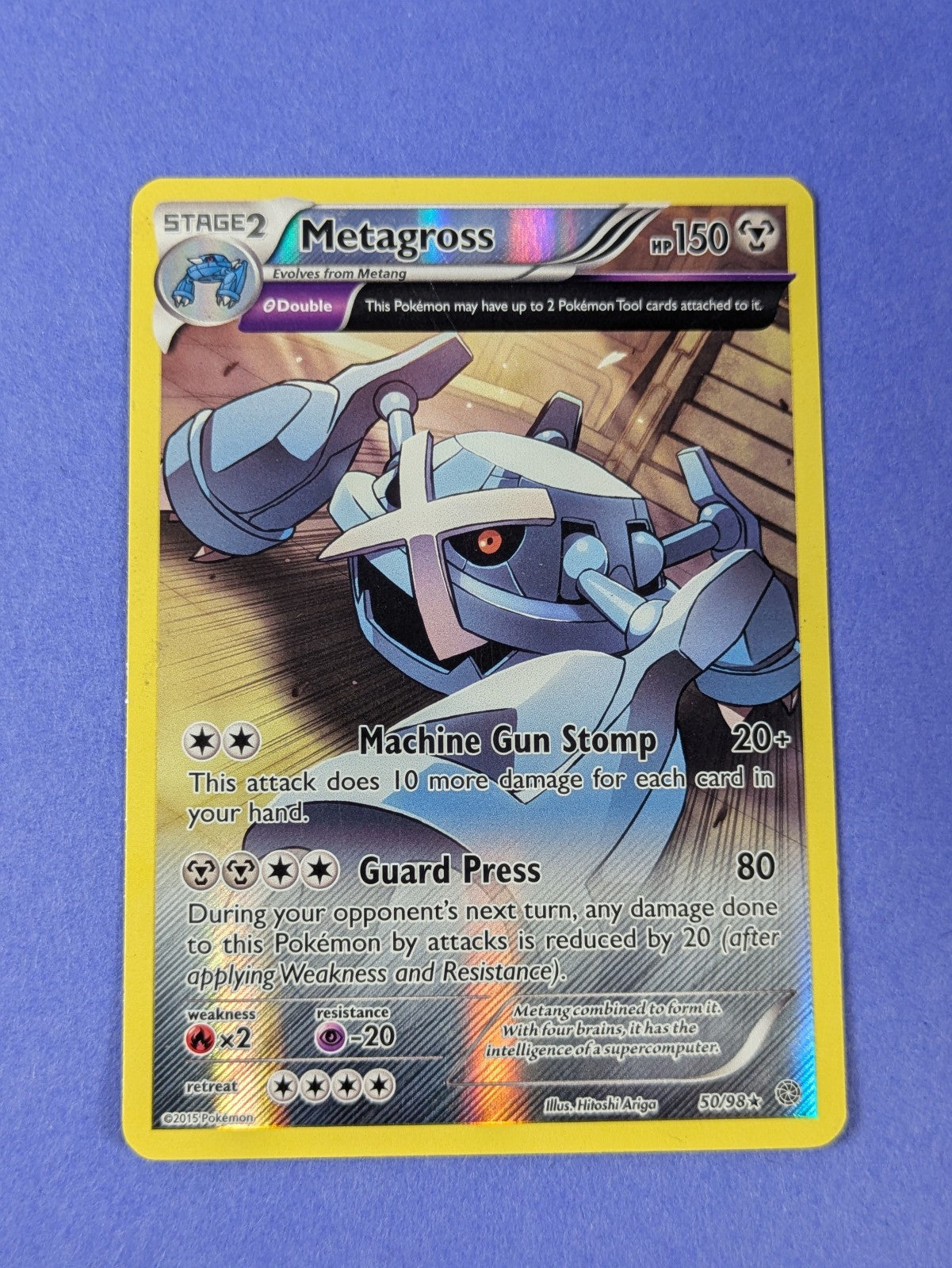 Metagross - 50/98 - Rare Reverse Holo Ancient Origins - Pokemon Card - LP