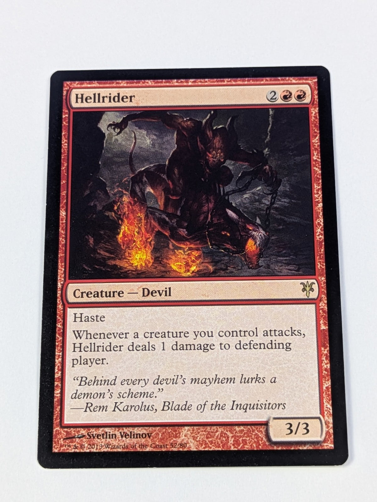 MTG Magic:MTG Magic: Duel Decks Heroes vs Monsters: Hellrider #52/80 Rare - LP