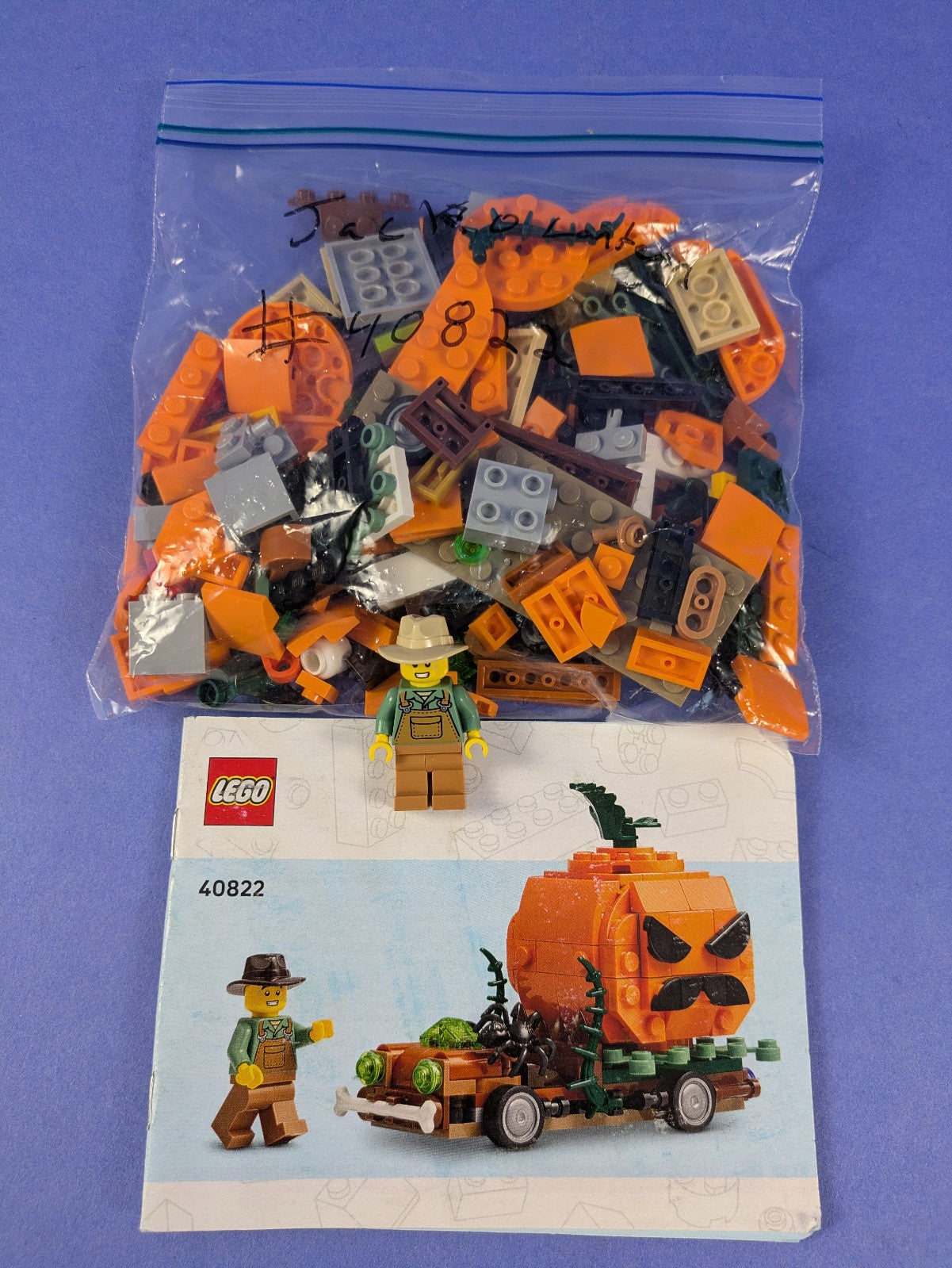 LEGO Holiday & Event Jack-O'-Lantern Pickup Truck 40822 Complete Set Pre-Owned
