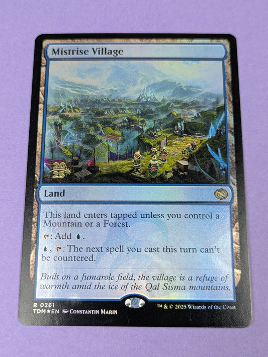 MTG Magic: Tarkir: Dragonstorm: Mistrise Village Foil #0261 Rare - NM