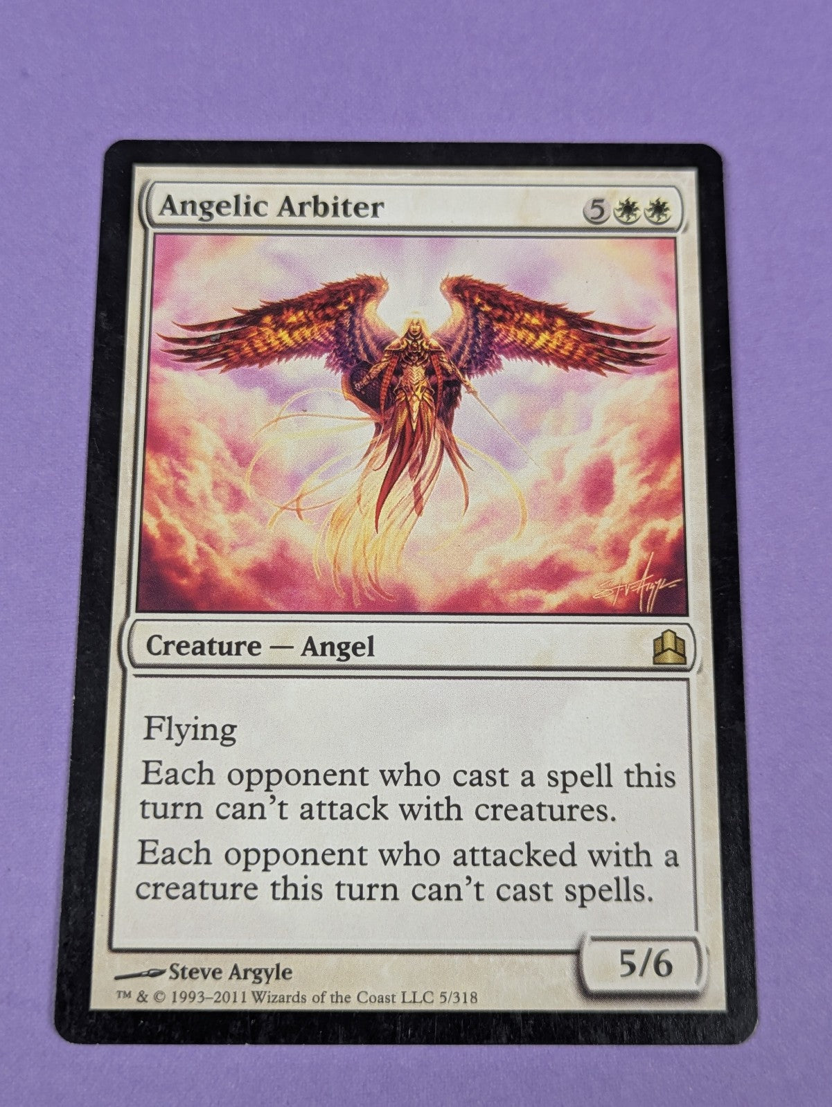 MTG Magic: Commander 2011: Angelic Arbiter #5/318 Rare - NM