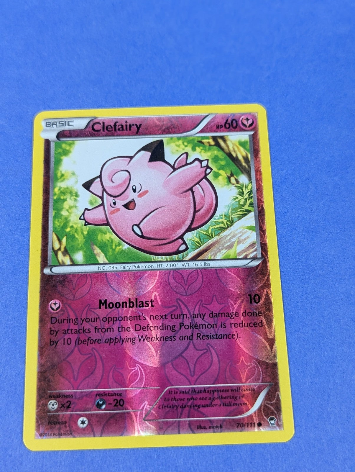 Clefairy - 70/111 - Common Reverse Holo Furious Fists - Pokemon Card - LP