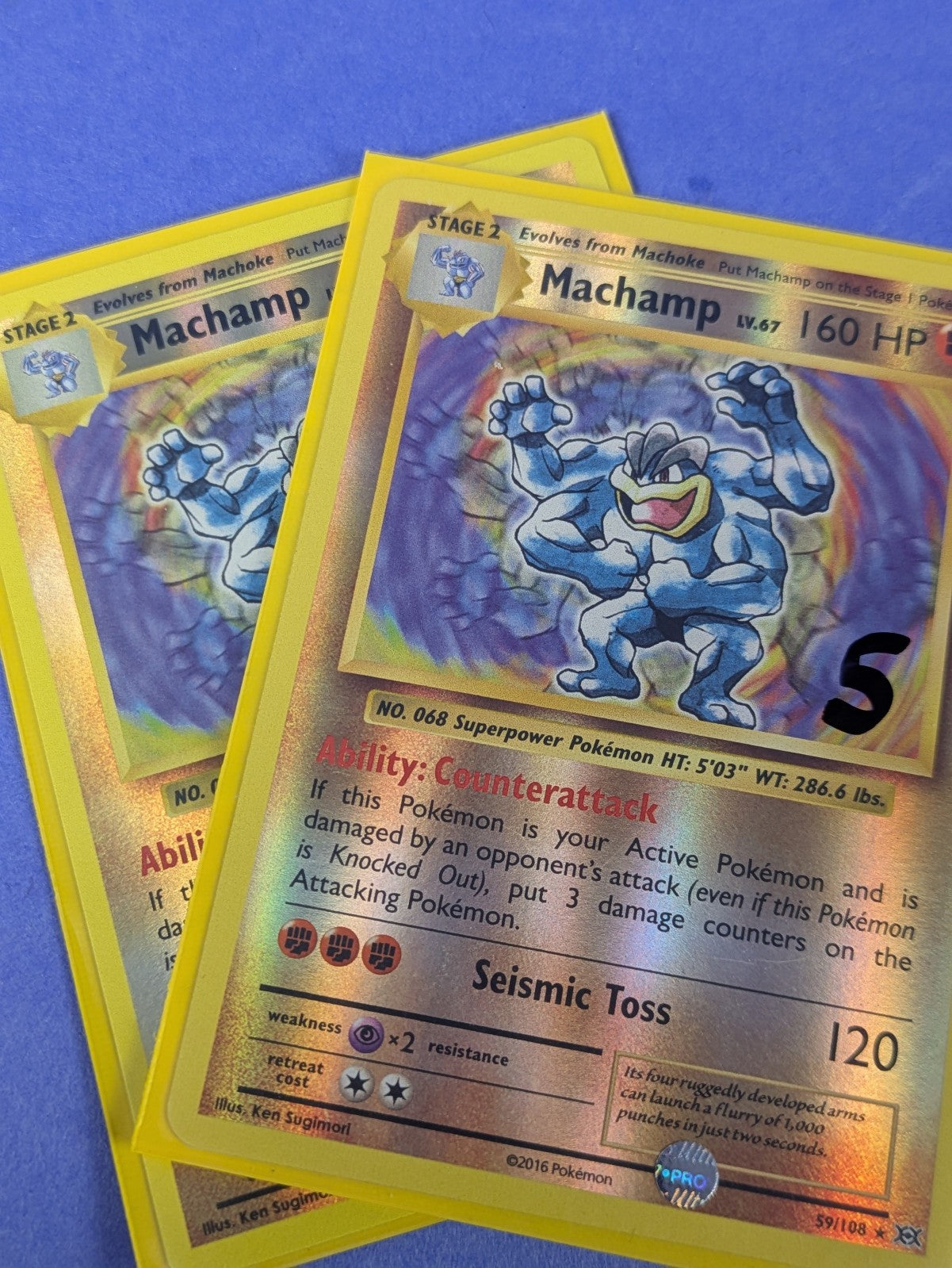 Machamp - 59/108 - Rare Reverse Holo  Evolutions - Pokemon Card - NM
