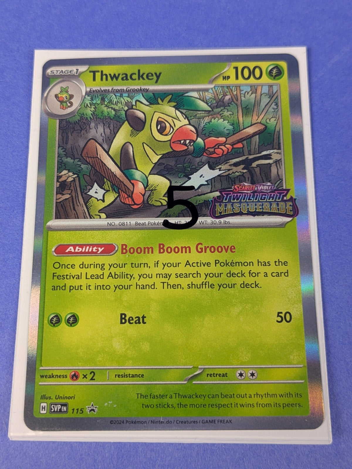 Thwackey - 115 - Promo Scarlet & Violet Promos - Pokemon Card - NM