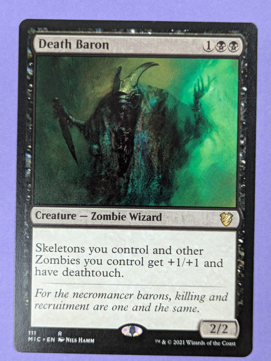 MTG Magic The Gathering: Midnight Hunt Commander: Death Baron #111 Rare - NM
