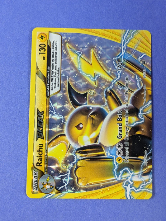 Raichu BREAK - 50/162 - Rare BREAK BREAKthrough - Pokemon Card - LP