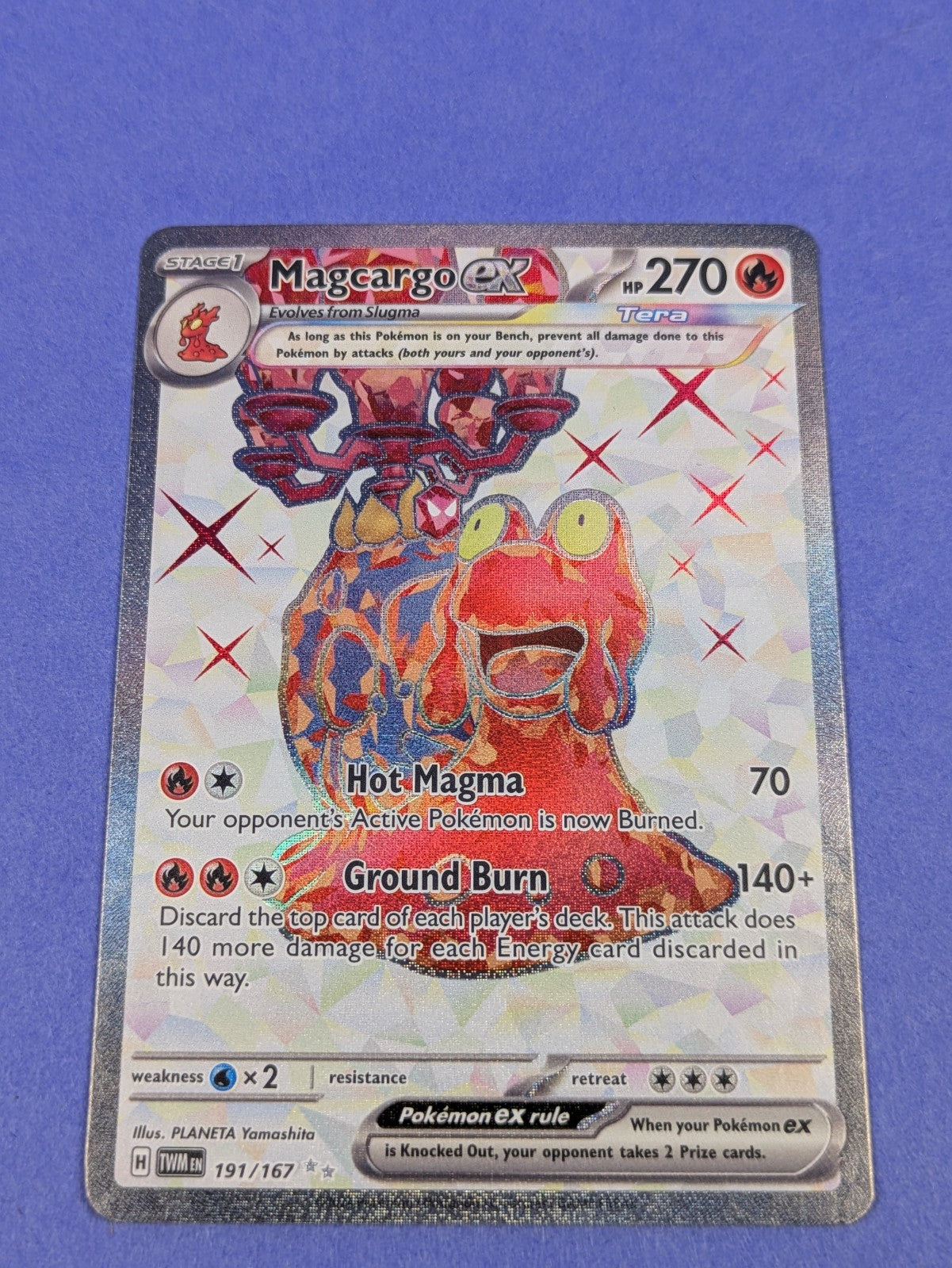 Magcargo ex - 191/167 - Ultra Rare Holo Twilight Masquerade - Pokemon Card - NM
