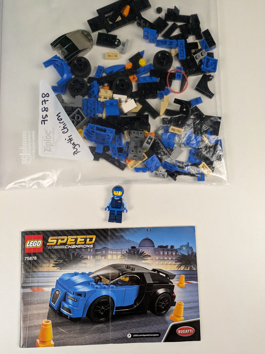 Lego SPEED CHAMPIONS: Bugatti Chiron Set 75878 - w/ Instructions