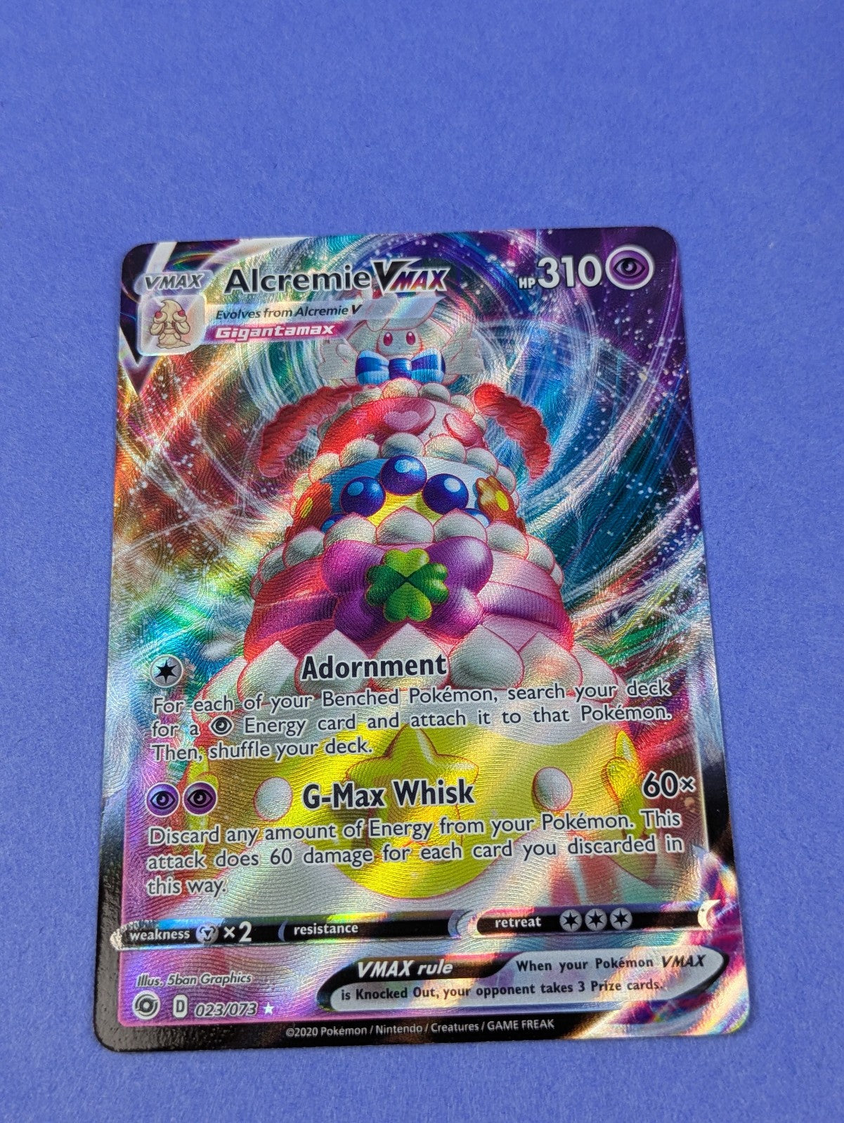 Alcremie VMAX - 023/073 - Rare Ultra Holo Champion's Path - Pokemon Card - NM