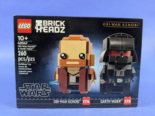 Lego BrickHeadz: Star Wars: Obi-Wan Kenobi & Darth Vader Set 40547 BRAND NEW