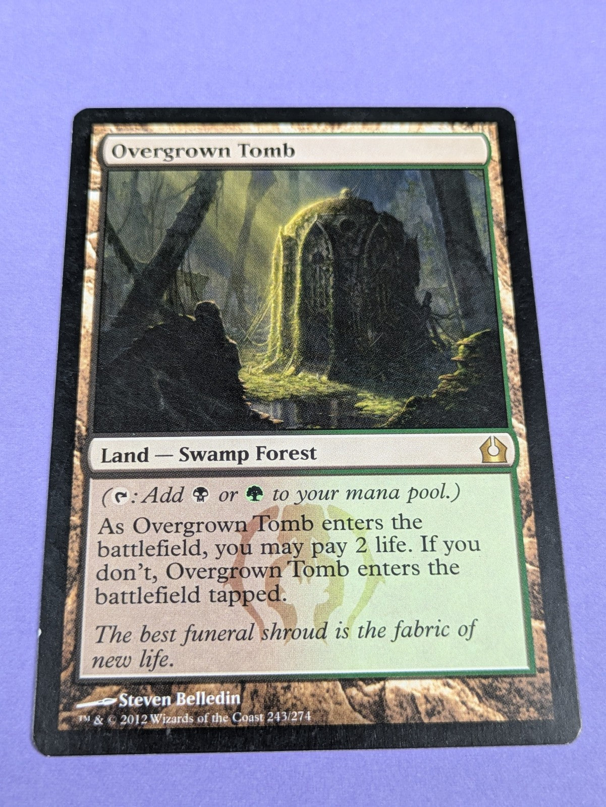 MTG Magic: Return to Ravnica: Overgrown Tomb #243/274 Rare - LP