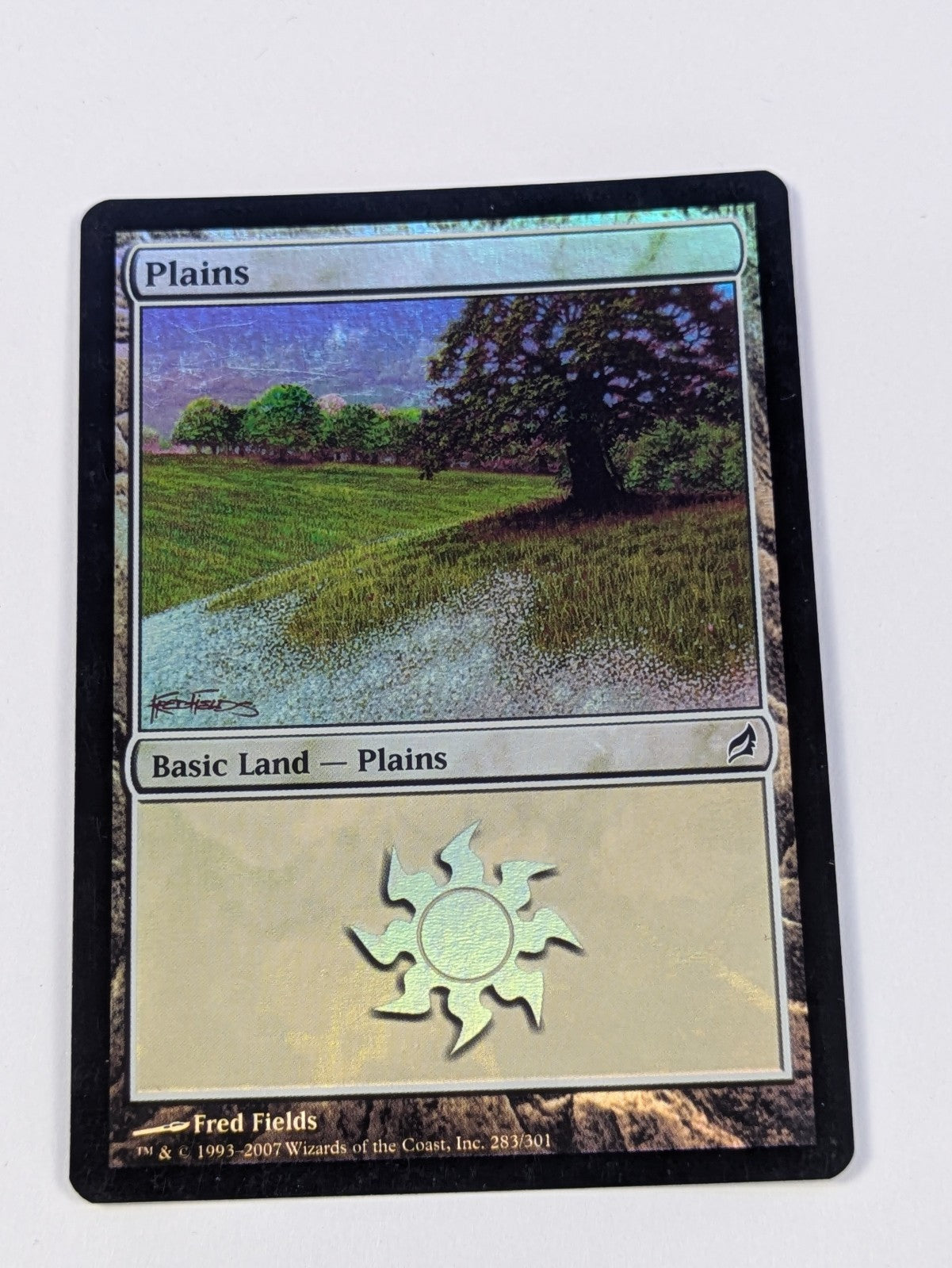 MTG Magic: Lorwyn: Plains Foil #283/301 Basic Land - MP