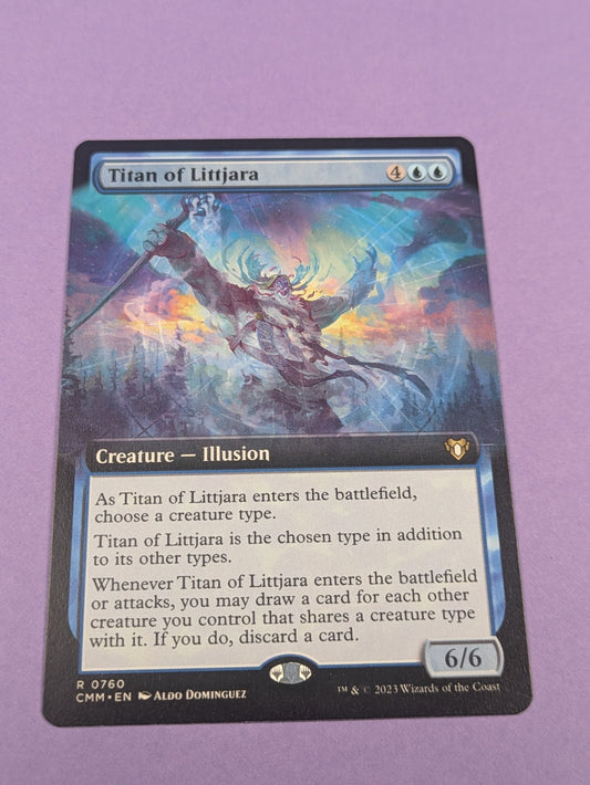 MTG Magic: Commander Masters: Titan of Littjara Extended Art #0760 Rare - NM