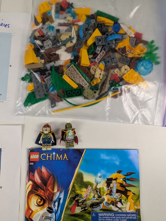 Lego LEGENDS OF CHIMA: Ultimate Speedor Tournament Set 70115 - Incomplete Set