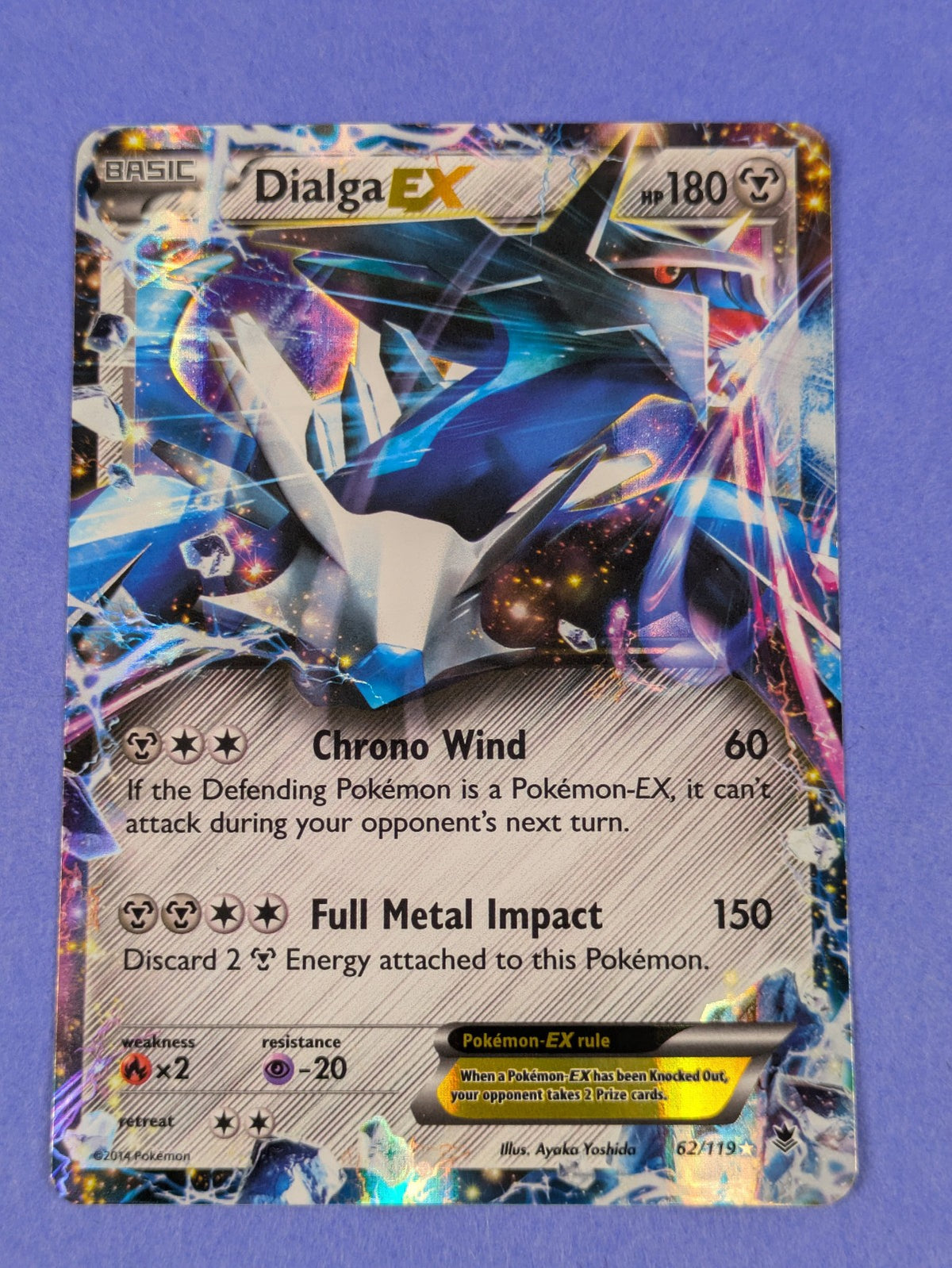 Dialga EX - 62/119 - Ultra Rare Holo Phantom Forces - Pokemon Card - NM