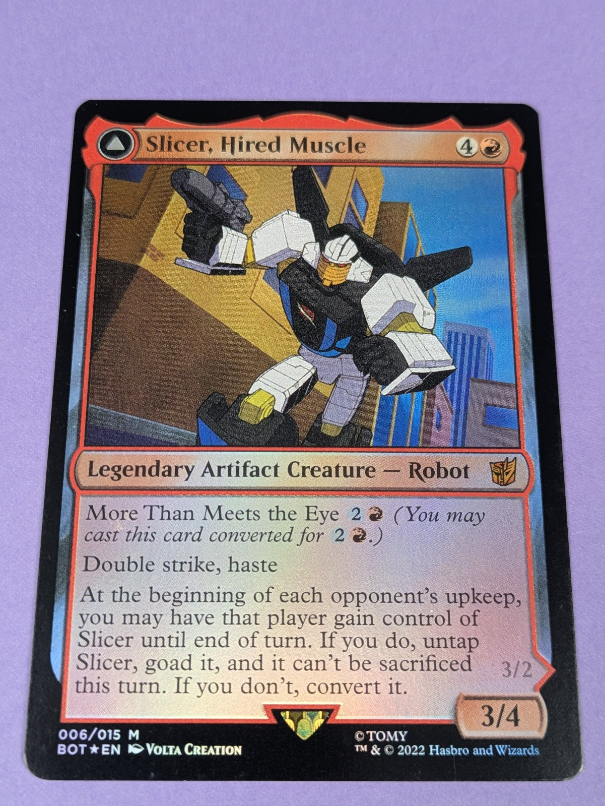 MTG: Slicer, Hired Muscle / Slicer, High-Speed Antagonist Foil 006/015 Mythic NM