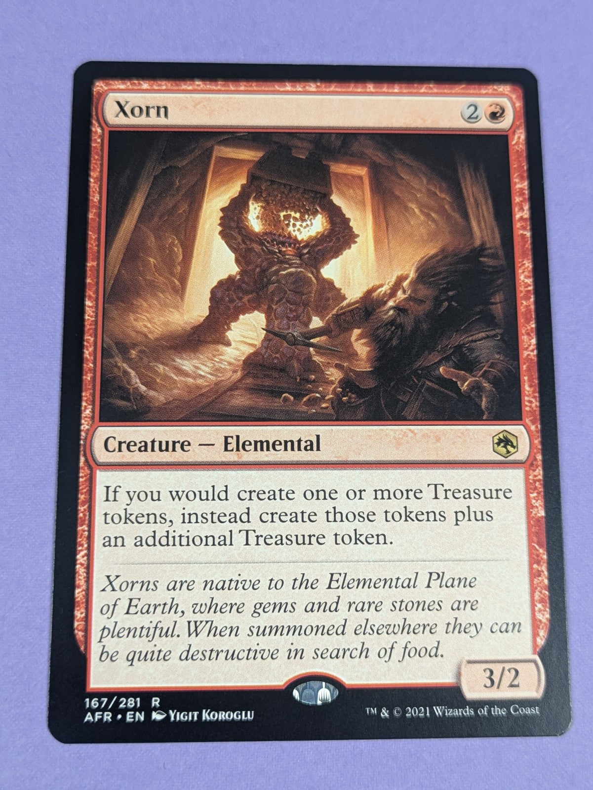 MTG Magic: Adventures in the Forgotten Realms: Xorn #167/281 Rare - NM