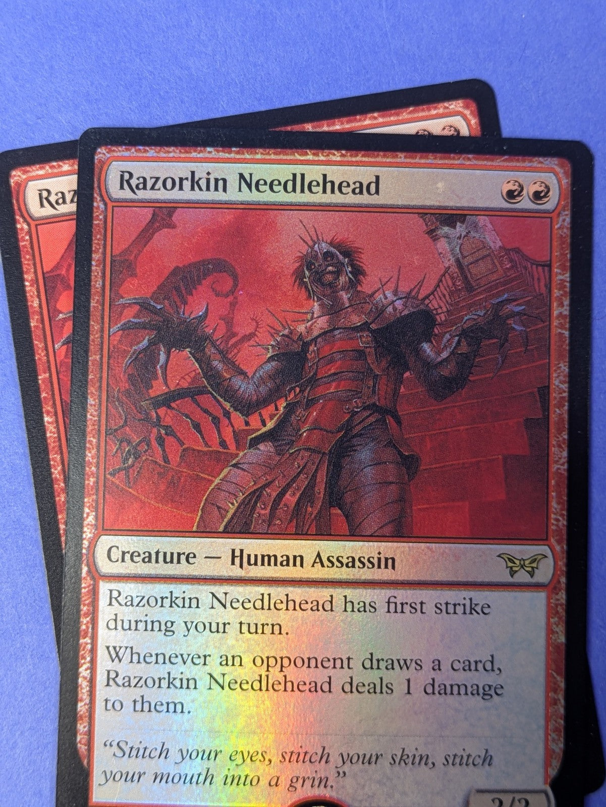 MTG Magic: Duskmourn: House of Horror: Razorkin Needlehead Foil #0153 Rare - NM
