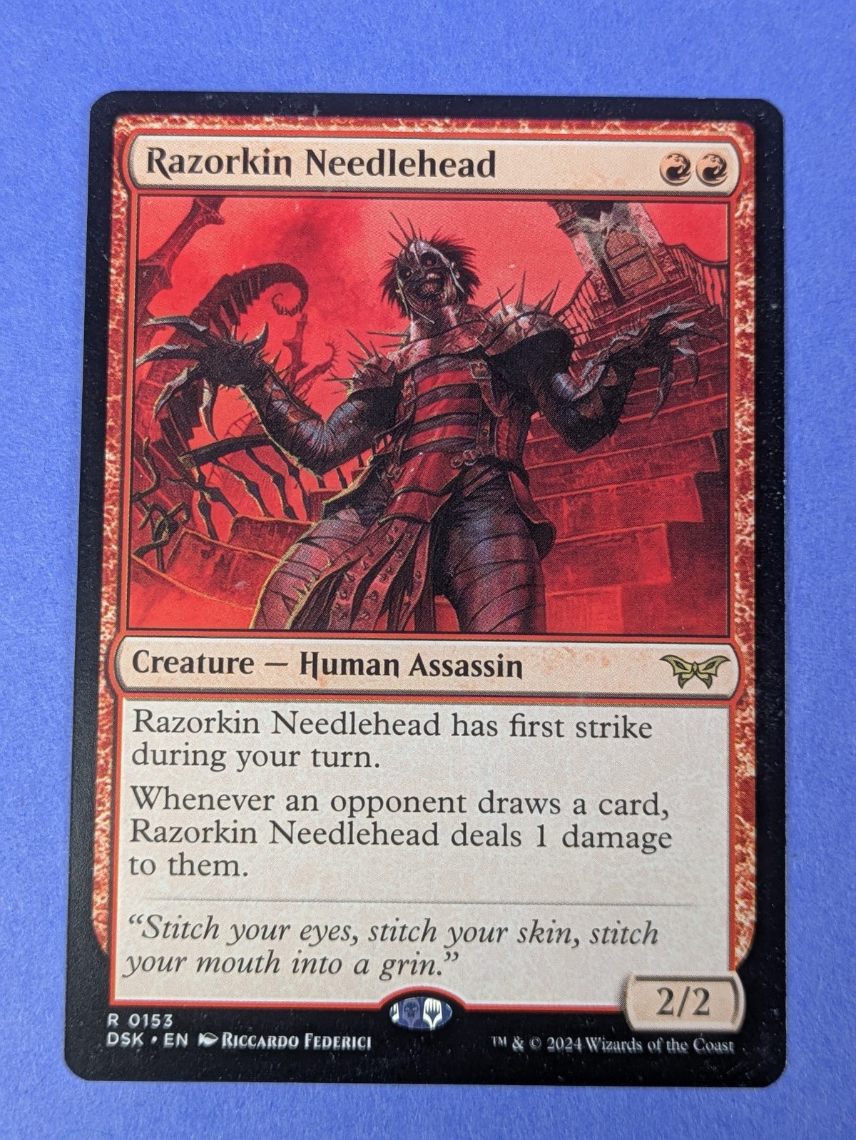 MTG Magic: Duskmourn: House of Horror: Razorkin Needlehead #0153 Rare - NM