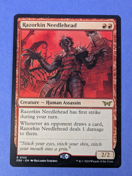 MTG Magic: Duskmourn: House of Horror: Razorkin Needlehead #0153 Rare - NM