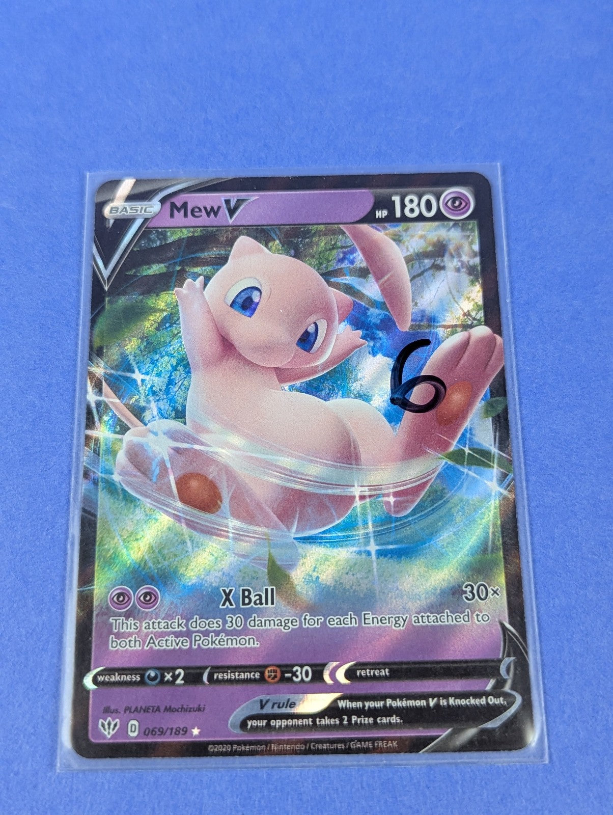 Mew V - 069/189 - Rare Ultra Holo Darkness Ablaze - Pokemon Card - NM