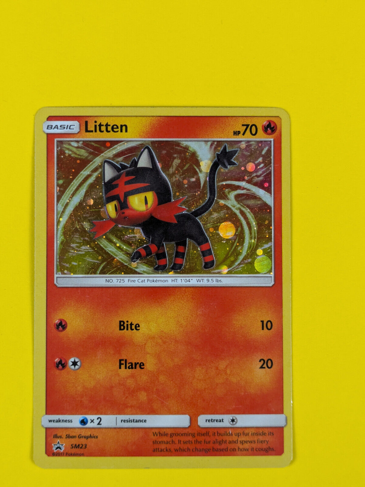 Litten - SM23 - Holo Promo Sun & Moon Promos - Pokemon Card - NM
