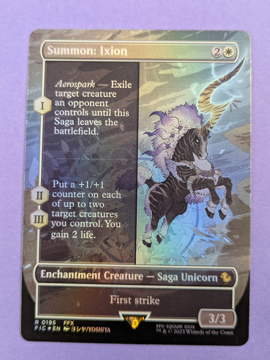 MTG: FINAL FANTASY: Commander: Summon: Ixion Borderless Foil #0195 Rare - NM