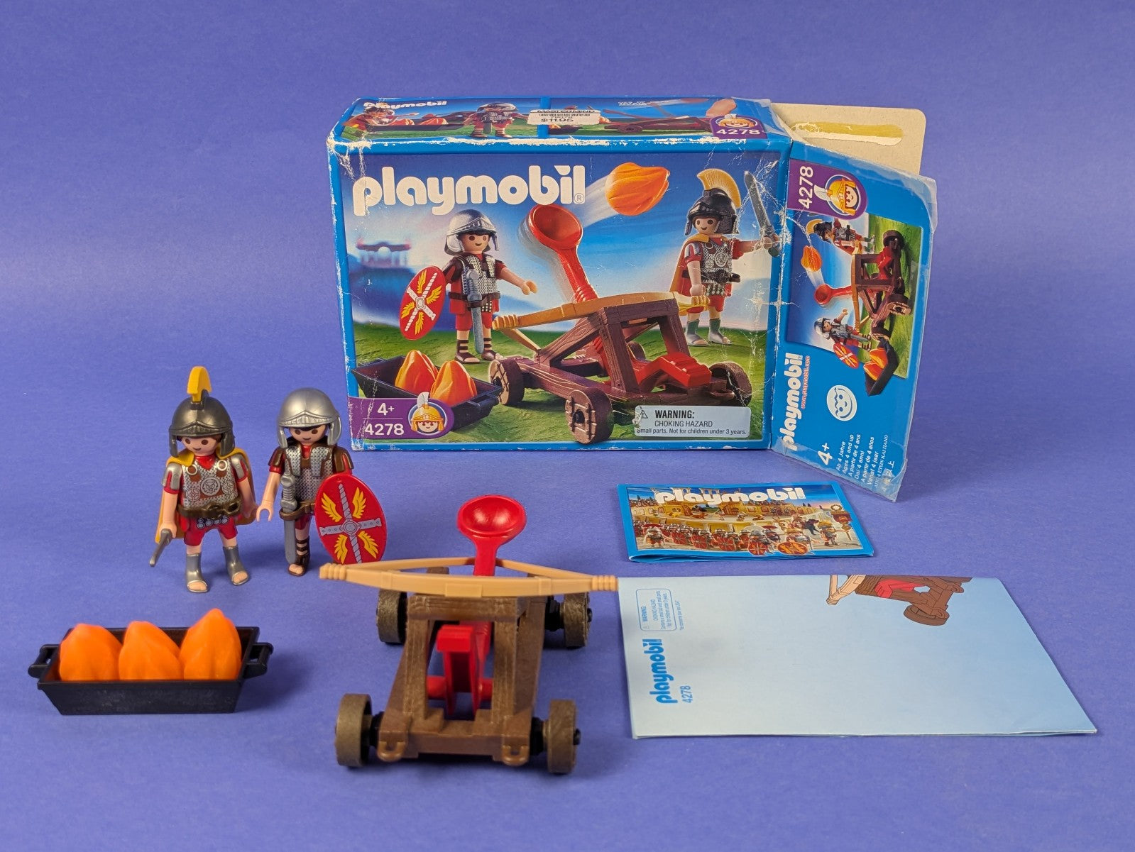 PLAYMOBIL Roman Fire Set 4278 Complete Set