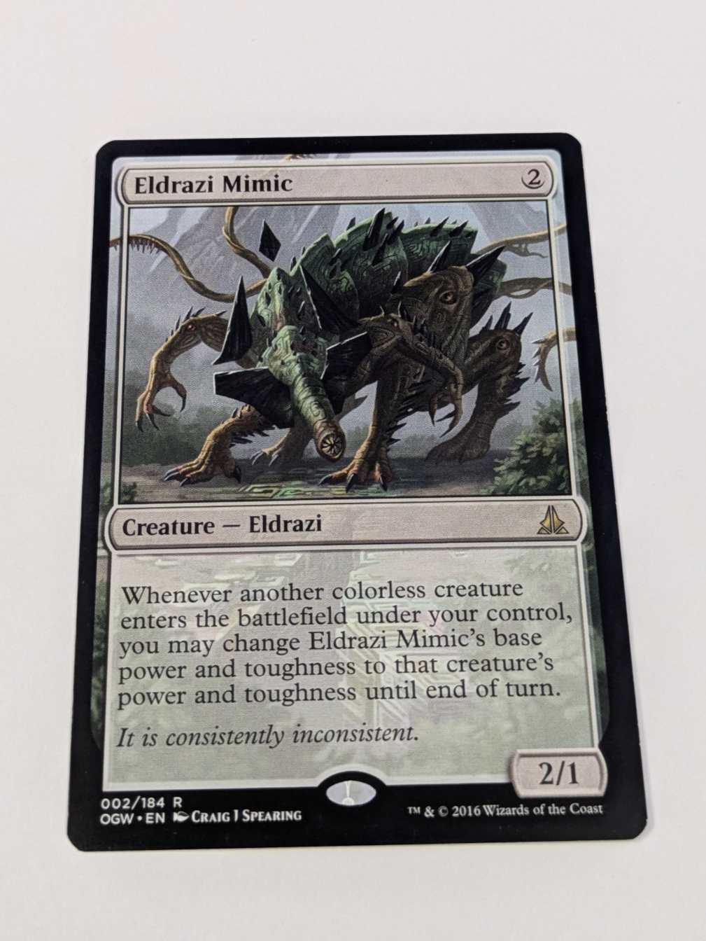 MTG Magic: Oath of the Gatewatch: Eldrazi Mimic #002/184 Rare - NM