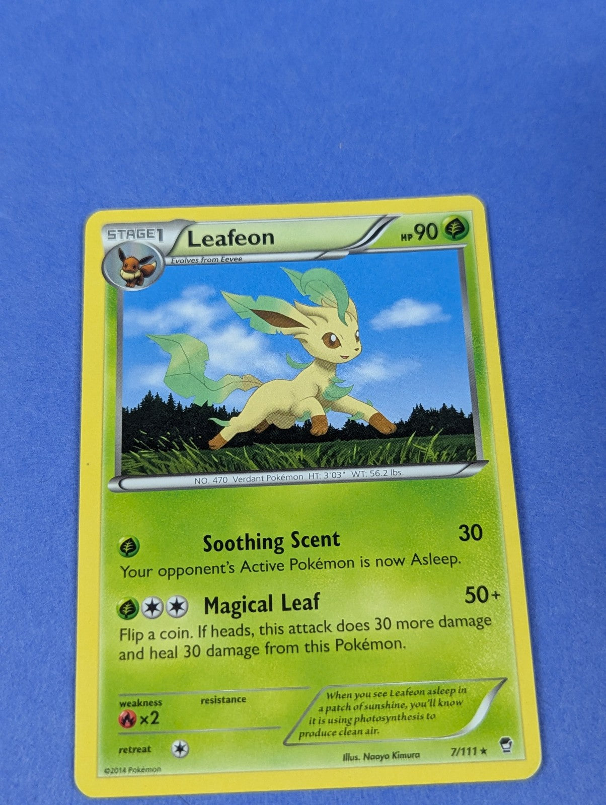 Leafeon - 7/111 - Rare XY: Furious Fists - Pokemon Card - LP