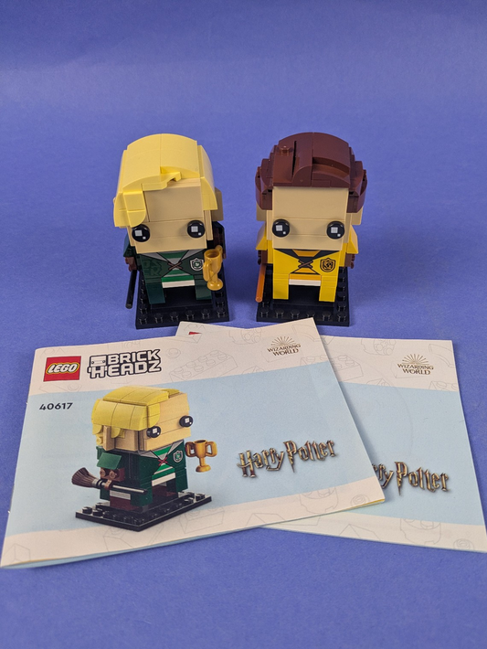 LEGO BrickHeadz Harry Potter Draco Malfoy & Cedric Diggory 40617 Pre-Owned
