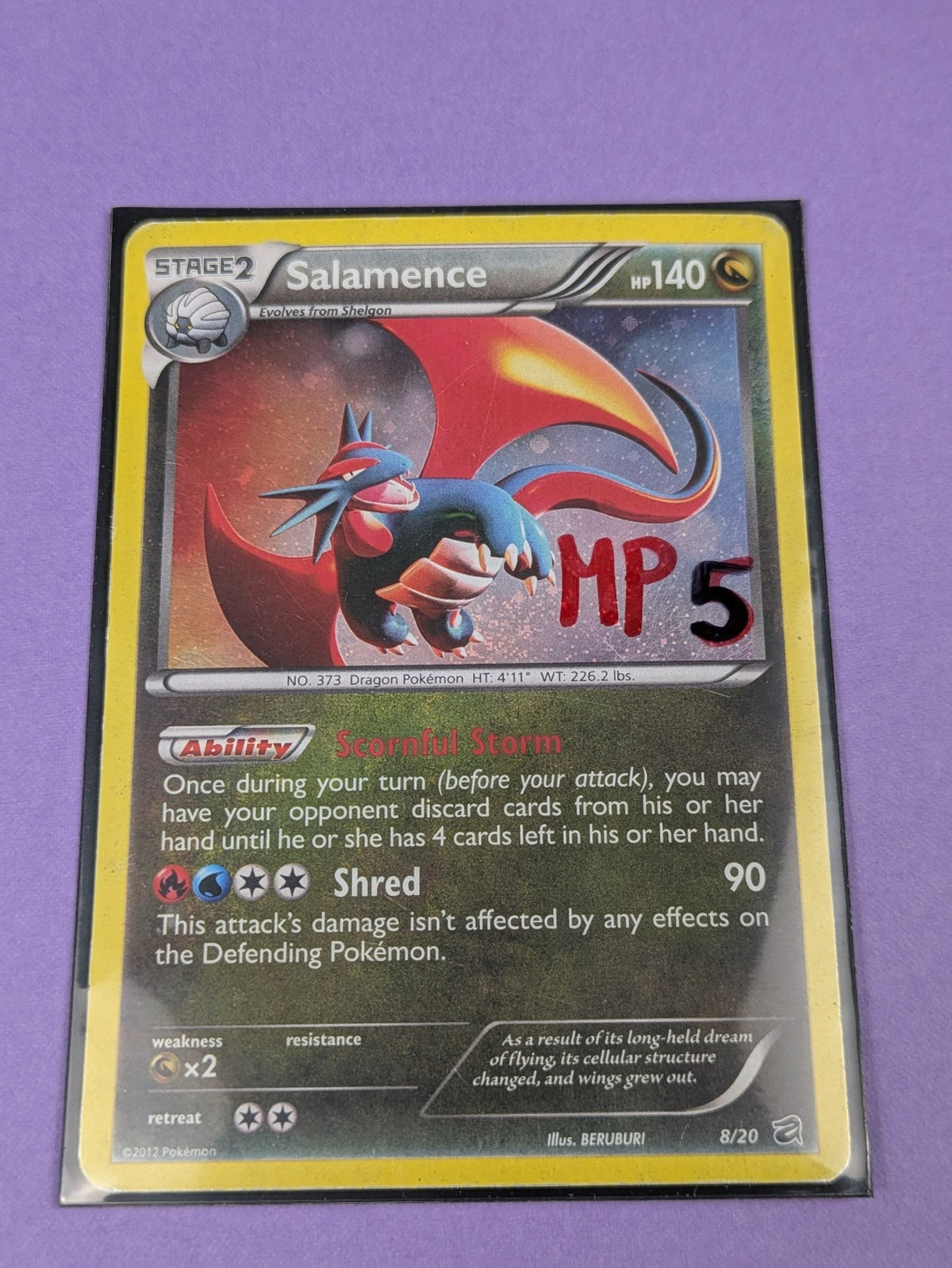 Salamence - 8/20 - Promo Cosmos Holo Black & White Promos - Pokemon - MP