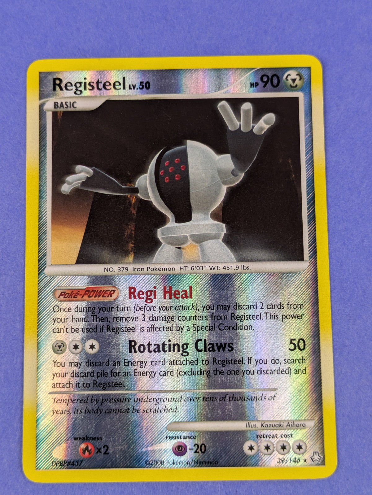 Registeel - 39/146 - Rare Reverse Holo Legends Awakened - Pokemon Card - LP