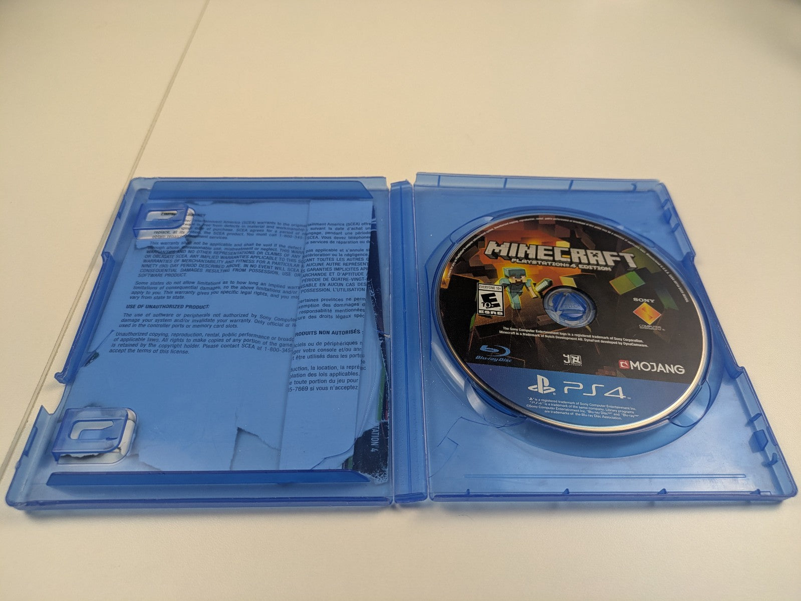 Minecraft: PlayStation 4 Edition (PS4, 2014) No Manual