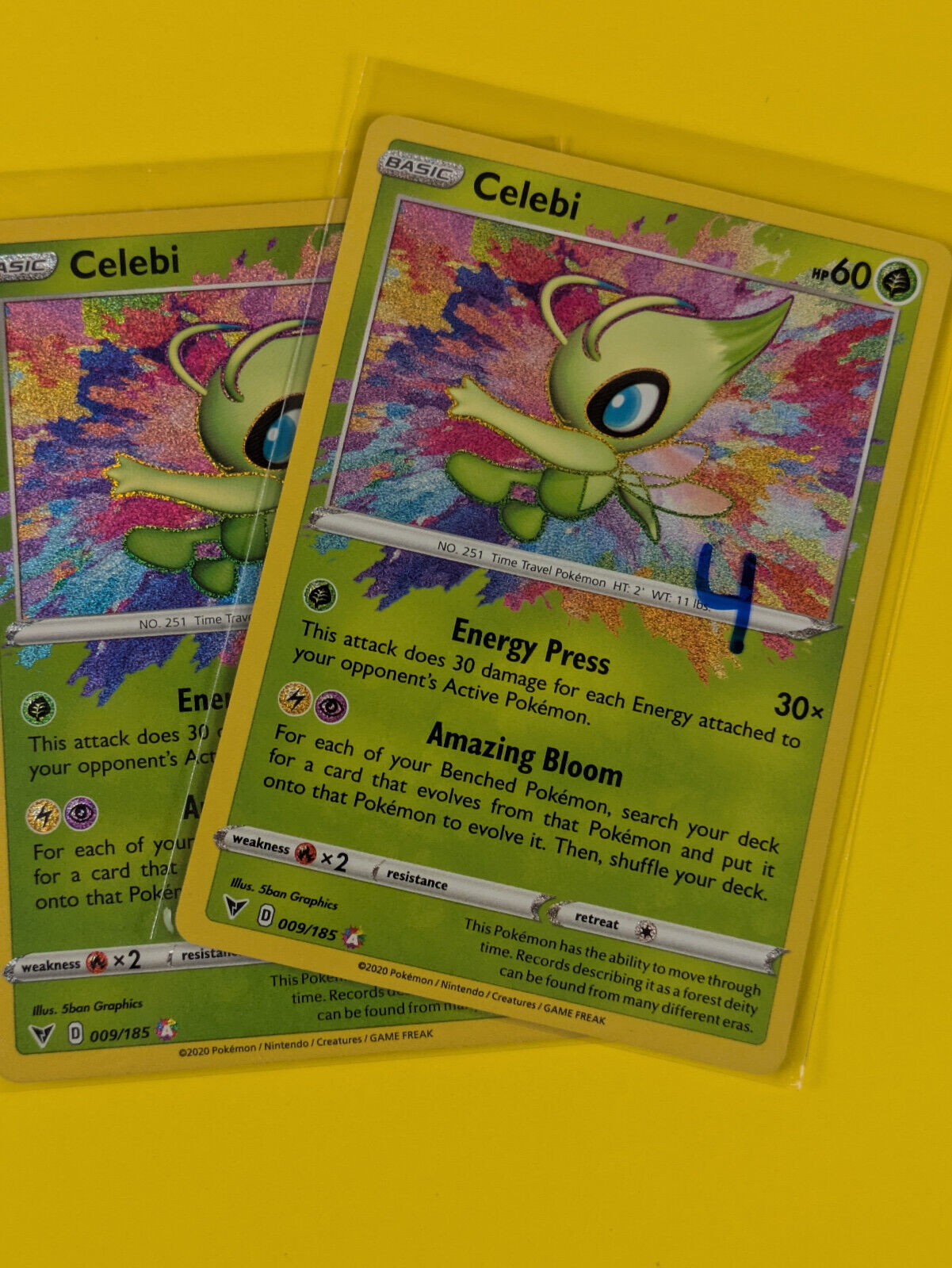 Celebi - 009/185 - Amazing Rare Vivid Voltage - Pokemon Card - NM