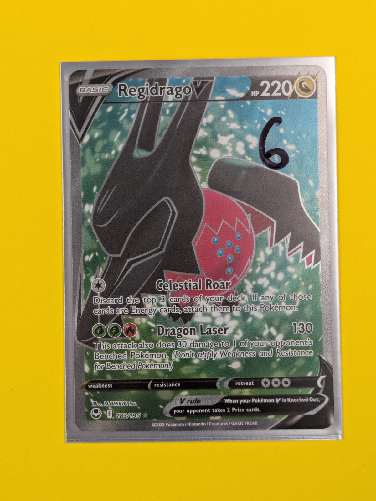 Regidrago V - 183/195 - Full Art Ultra Rare Silver Tempest - Pokemon Card - NM