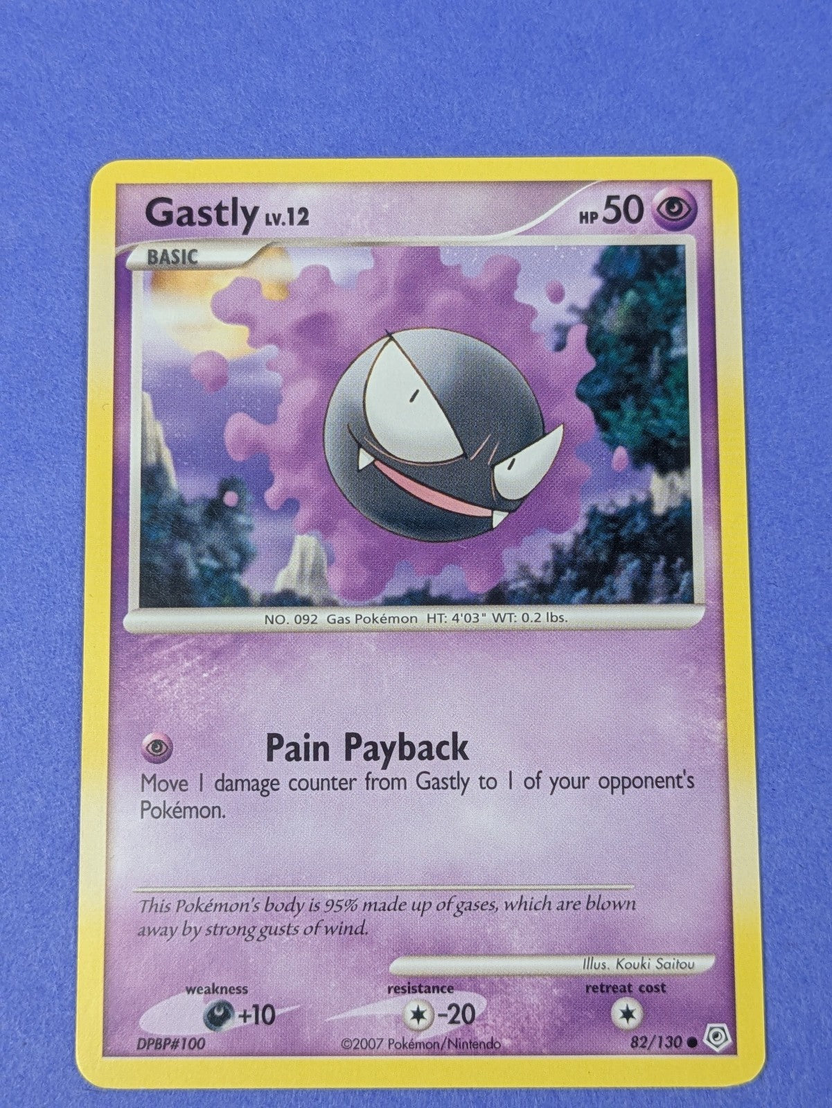 Gastly - 82/130 - Common Diamond & Pearl - Pokemon Card - LP