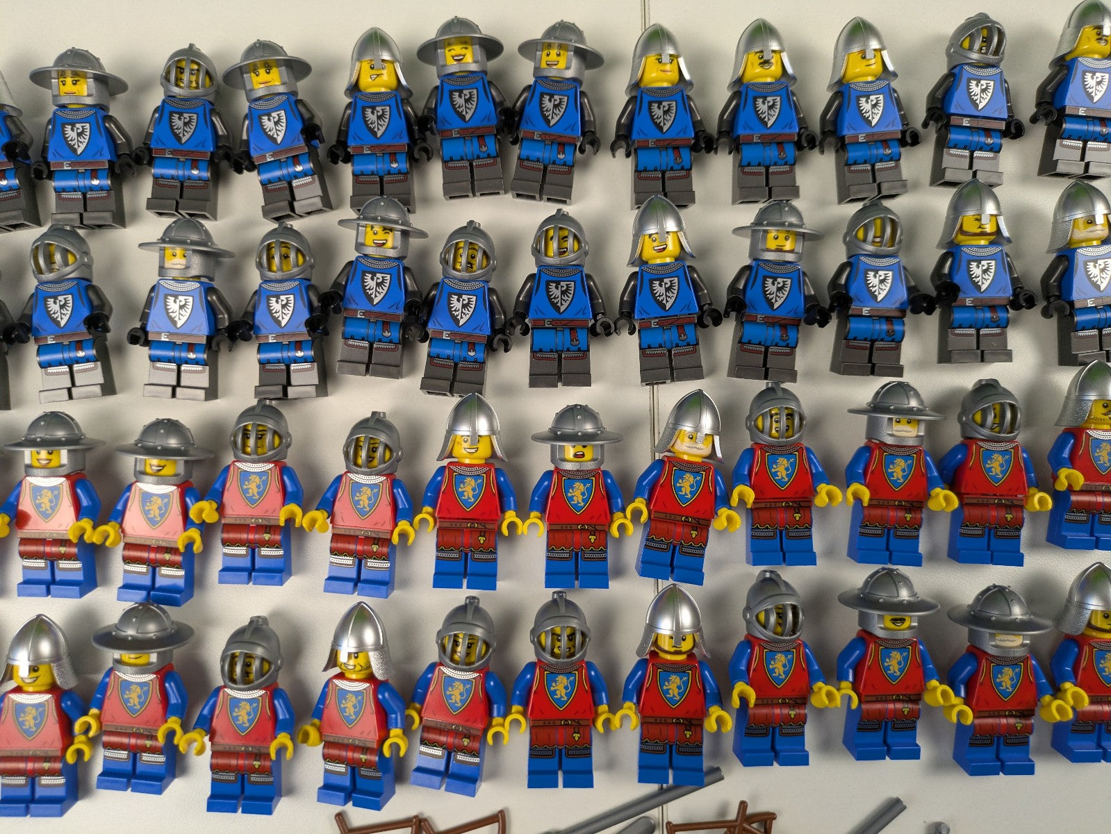 Lego Castle: 30 Black Falcons vs 30 Lion Knights Army Pack 60 Minifigures Total!