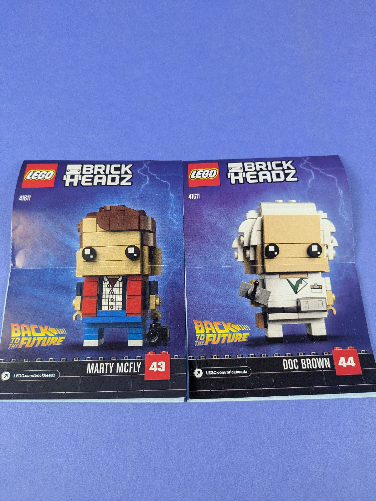 LEGO BrickHeadz Back to the Future Marty McFly & Doc Brown 41611 Pre-Owned