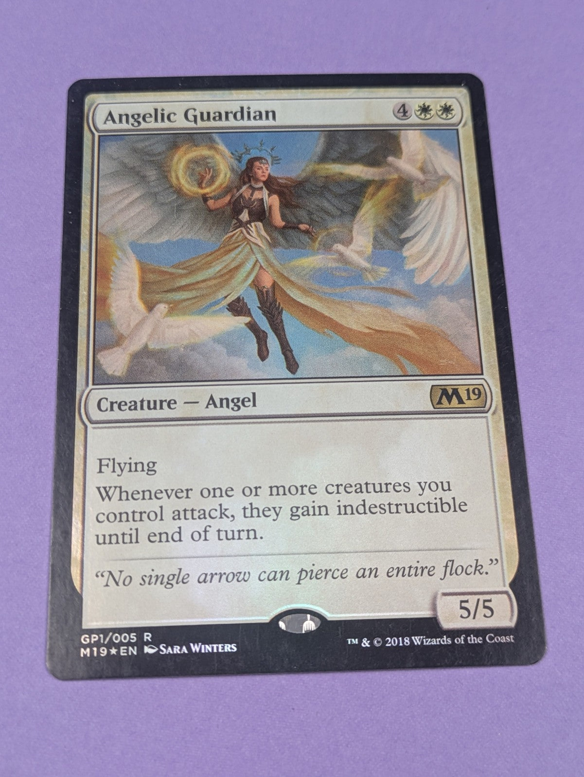 MTG Magic: M19 Gift Pack: Angelic Guardian Foil #GP1/005 Rare - NM