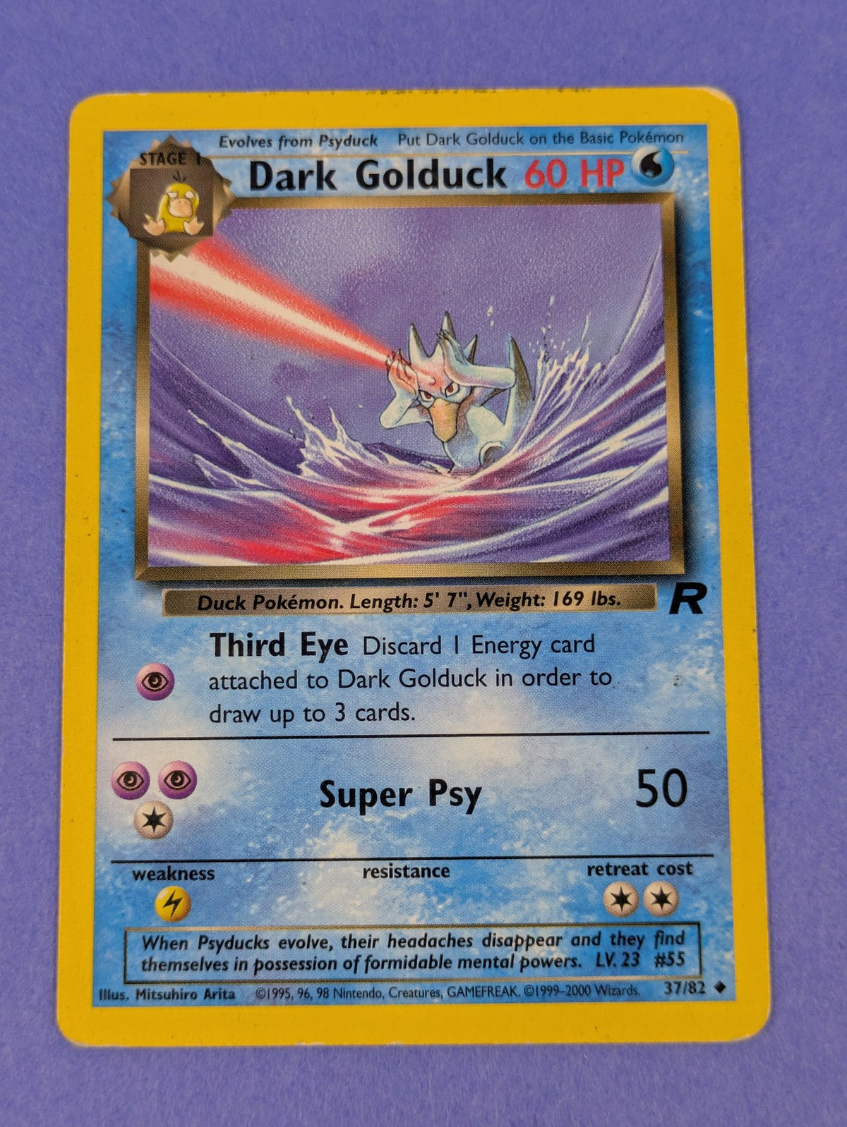 Dark Golduck - 37/82 - Uncommon Team Rocket Unlimited - Pokemon Card - MP