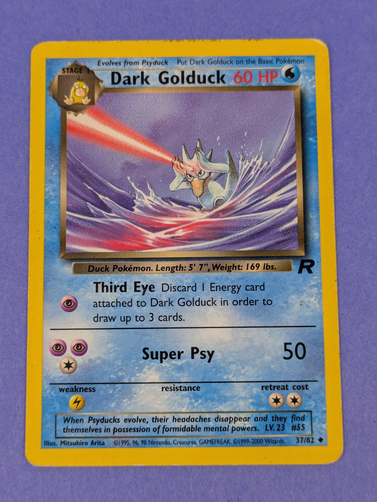 Dark Golduck - 37/82 - Uncommon Team Rocket Unlimited - Pokemon Card - MP