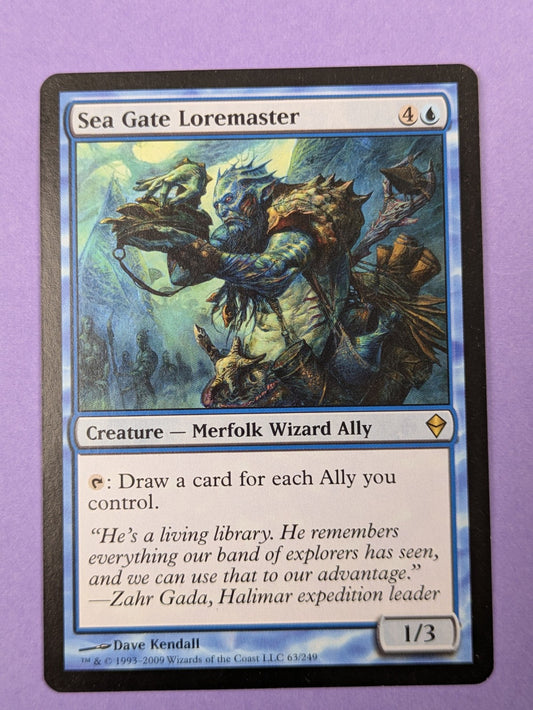 MTG Magic: Zendikar: Sea Gate Loremaster #63/249 Rare - NM