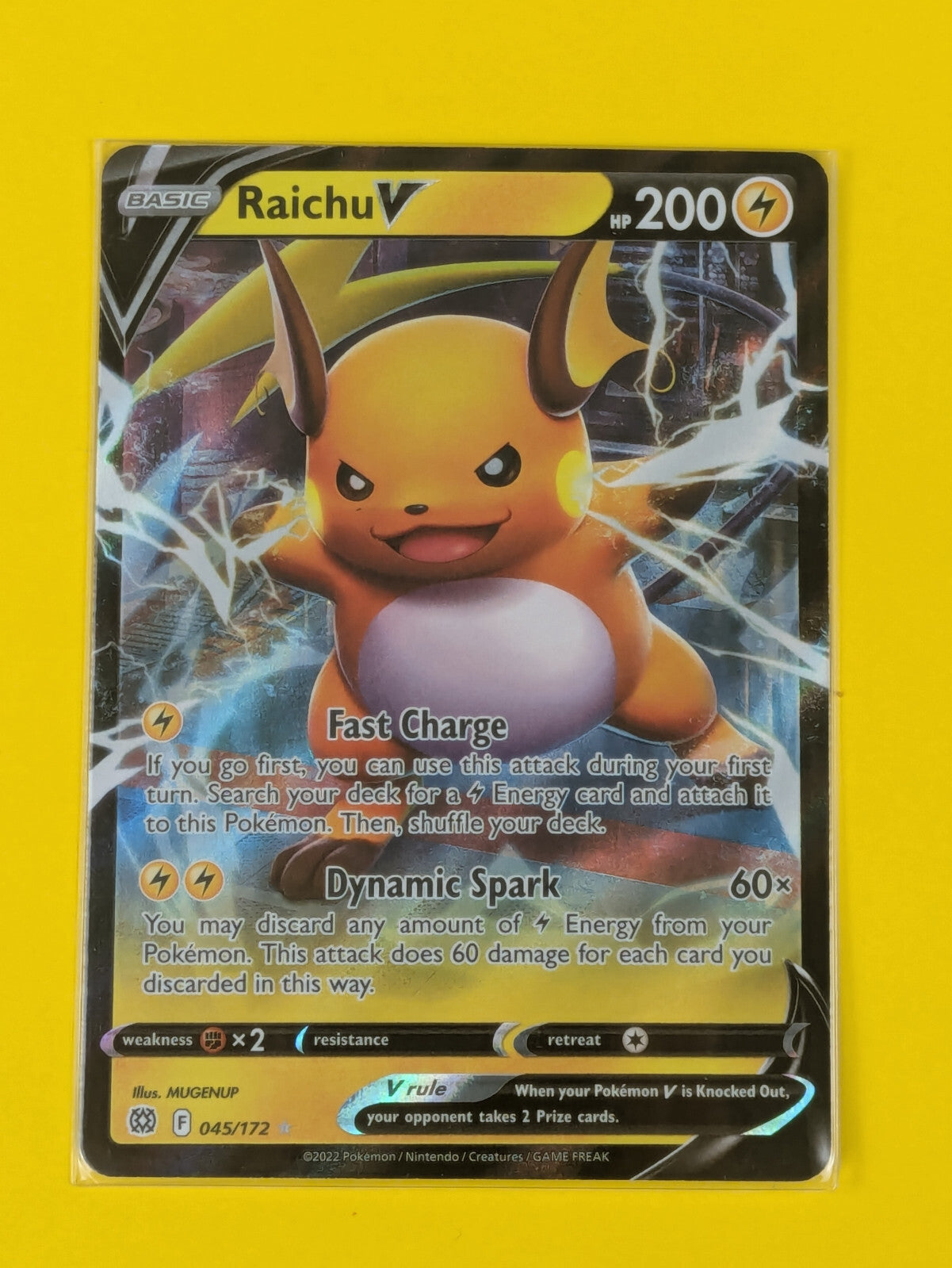 Raichu V - 045/172 - Ultra Rare Brilliant Stars - Pokemon Card - NM