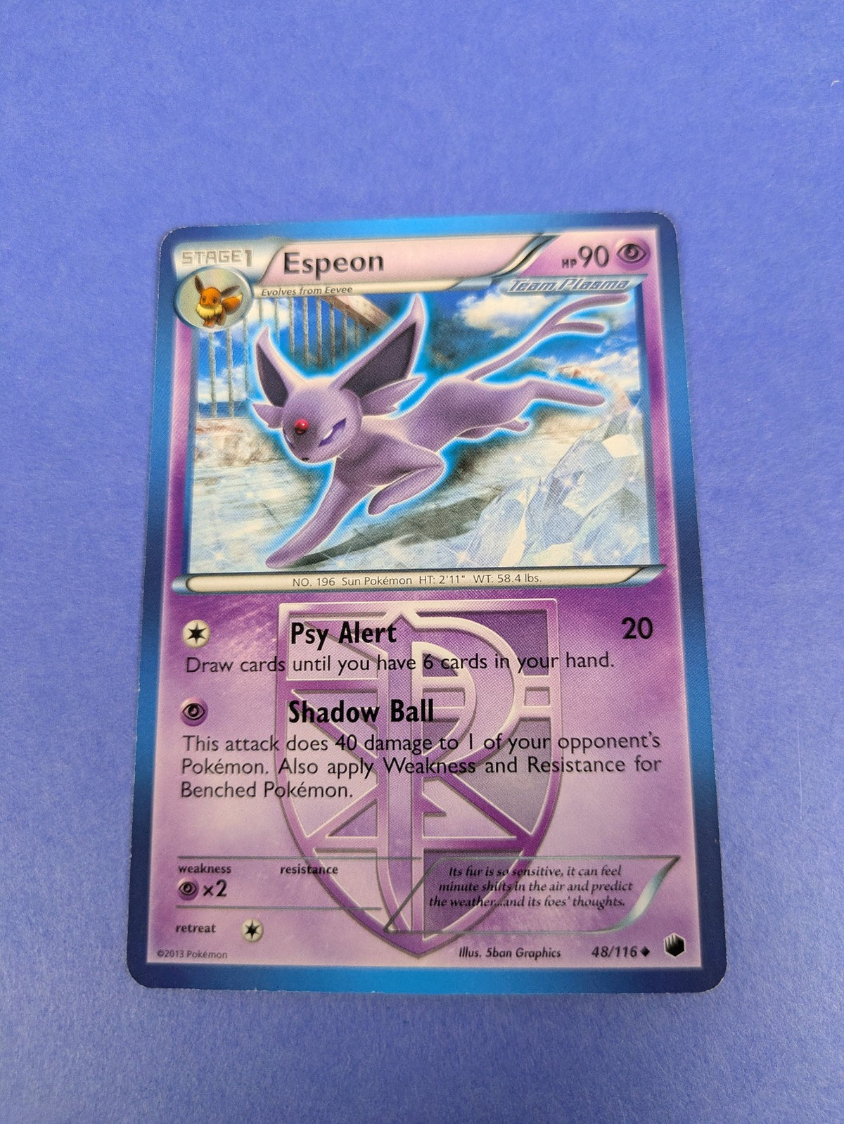 Espeon - 48/116 - Uncommon  Plasma Freeze - Pokemon Card - NM