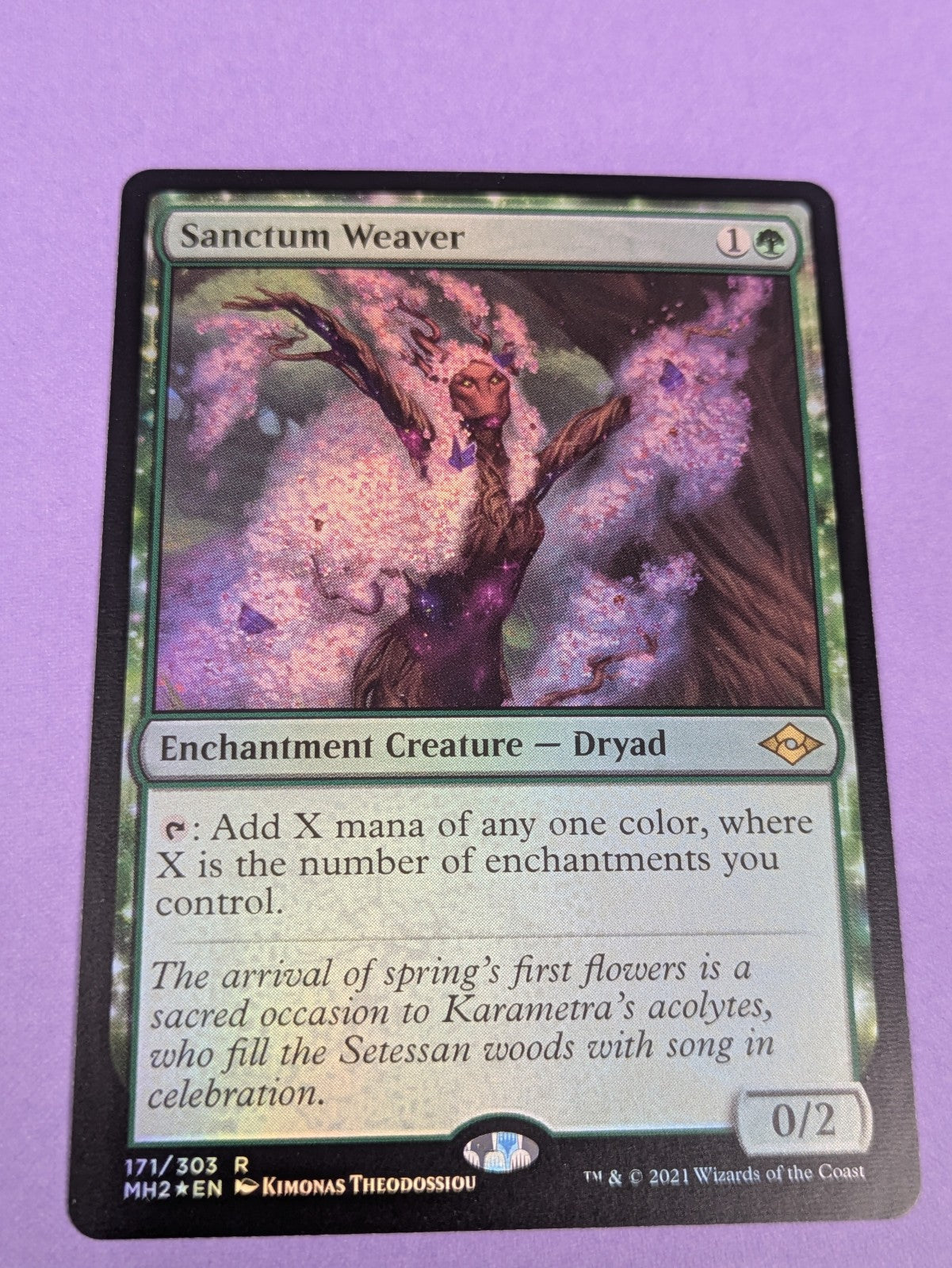 MTG Magic: Modern Horizons 2: Sanctum Weaver Foil #171/303 Rare - NM
