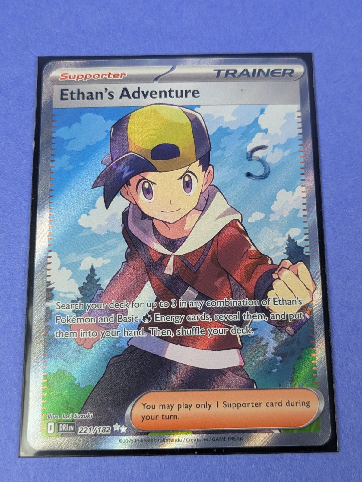Ethan's Adventure - 221/182 - Full Art Ultra Rare Destined Rivals - Pokemon - NM