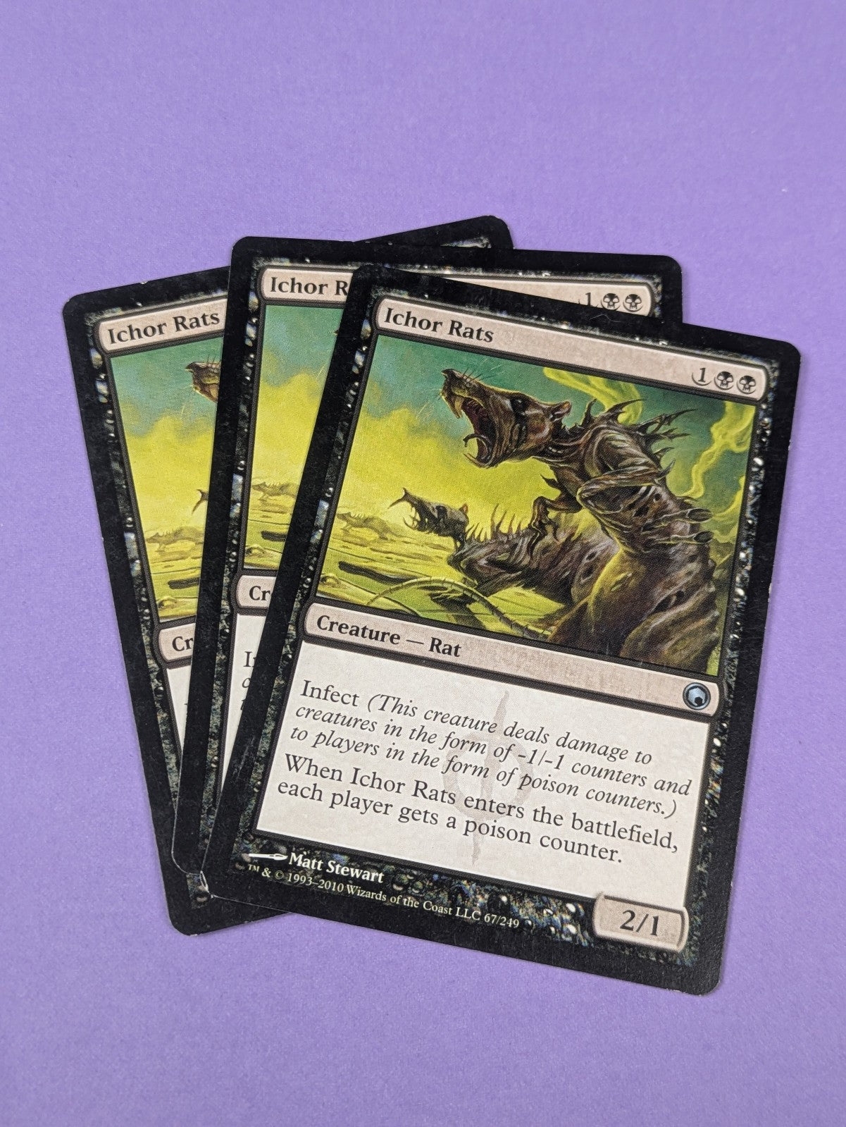 MTG Magic the Gathering: Scars of Mirrodin: Ichor Rats #67/249 Uncommon - LP