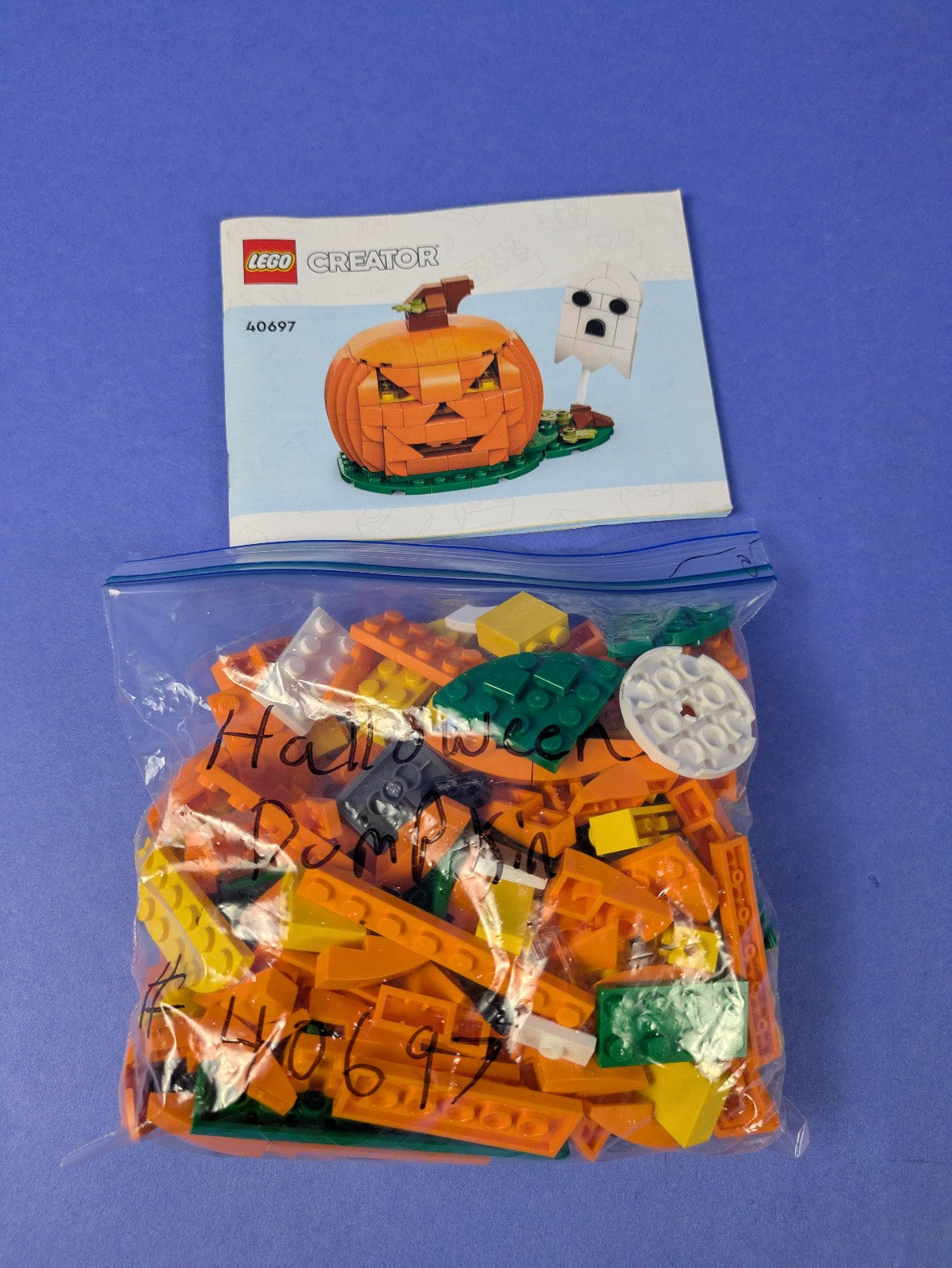 LEGO Creator Halloween Pumpkin 40697 Complete Set Pre-Owned