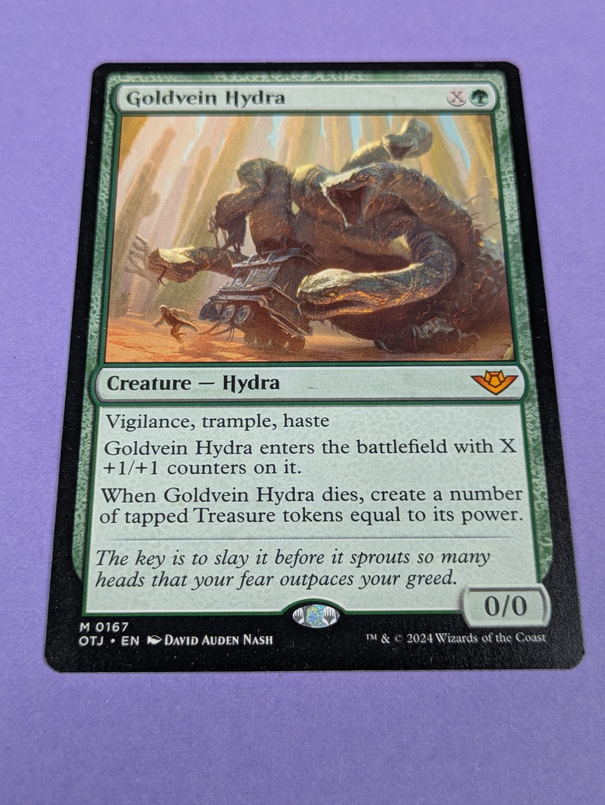 MTG Magic: Outlaws of Thunder Junction: Goldvein Hydra #0168 Mythic - NM